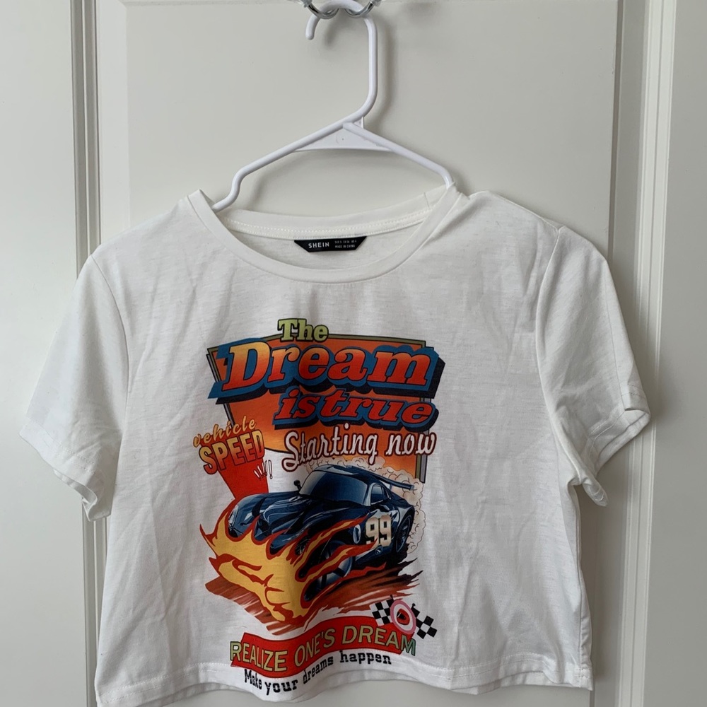 Shein white crop top